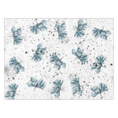 手絵を描鋼青フローラデザイン テーブルクロス (正面(横))