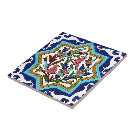 手絵を描陶瓦 タイル (側面)