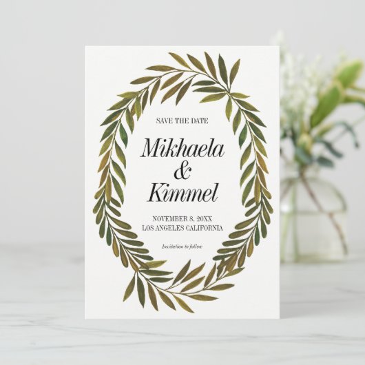 手絵を描離れの保存招待状 招待状 (スタンド正面)