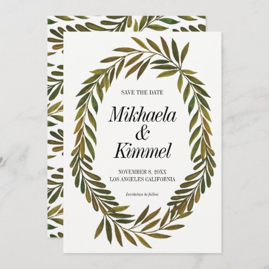 手絵を描離れの保存招待状 招待状 (正面/裏面)