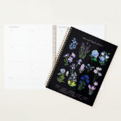 手絵を描青と紫の花コレクション プランナー手帳 (ディスプレー)