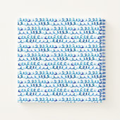 手絵を描青の水色の波線 ノートブック (裏面)