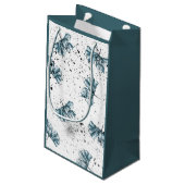 手絵を描青フローラ スモールペーパーバッグ (裏面アングル)
