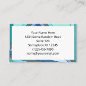 手絵を描青幾何三角形デザイン 名刺 (裏面)