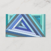 手絵を描青幾何三角形デザイン 名刺 (正面)
