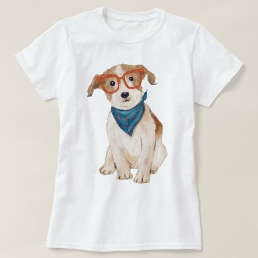 手絵を描馬ジャック・ラッセル・テリア犬 Tシャツ (デザイン正面)
