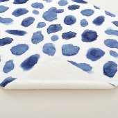 手絵を描、青い水色の汚れ。 シェルパブランケット (3/4)