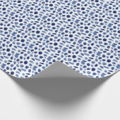 手絵を描、青い水色の汚れ。 ラッピングペーパー (角)