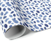 手絵を描、青い水色の汚れ。 ラッピングペーパー (ロールコーナー)