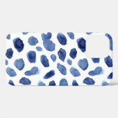 手絵を描、青い水色の汚れ。 Case-Mate iPhoneケース (裏面 (横))
