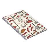 手絵を描BBQパーソナライズされたレシピ ノートブック (右側)