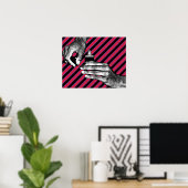 手絵画爪マニキュア化粧美しい ポスター (ホームオフィス)