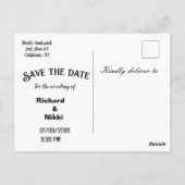 手続き婚約招待デザイナーのはがき ポストカード (裏面)