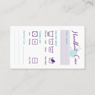 手編みカー気にドの洗浄方法 名刺