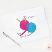 手編みパーソナライズされた スクエアシール (封筒)