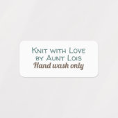 手編み洗浄指示ラベル ラベル (デザイン1)