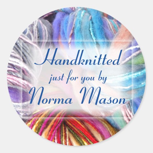 手編み ラウンドシール (正面)