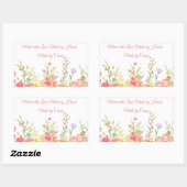 手縁どフローラ 長方形シール (シート)