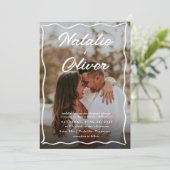 手縁ど引き白黒結婚の 招待状 (スタンド正面)