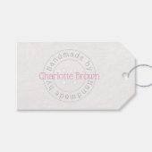 手縫いのボタンギフトタグ ギフトタグ (正面(横))