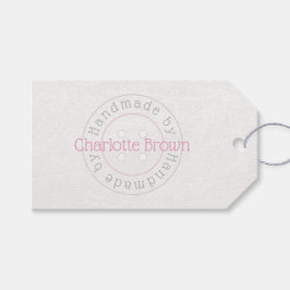 手縫いのボタン付きギフトタグ ギフトタグ