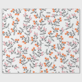 手縫い刺しゅうライバー付きシームレス模様 ラッピングペーパー (フラット)