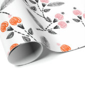 手縫い刺しゅうライバー付きシームレス模様 ラッピングペーパー (ロールコーナー)