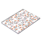 手縫い刺繍リバー付きシームレス模様 ノートブック (左側)