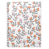 手縫い刺繍リバー付きシームレス模様 ノートブック (正面)