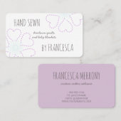 手縫い花のシーストレス生地の職人 名刺 (正面/裏面)