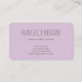 手縫い花のシーストレス生地の職人 名刺 (裏面)