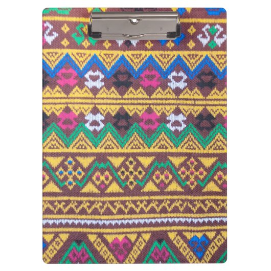 手織りタイ絹文 クリップボード (正面)