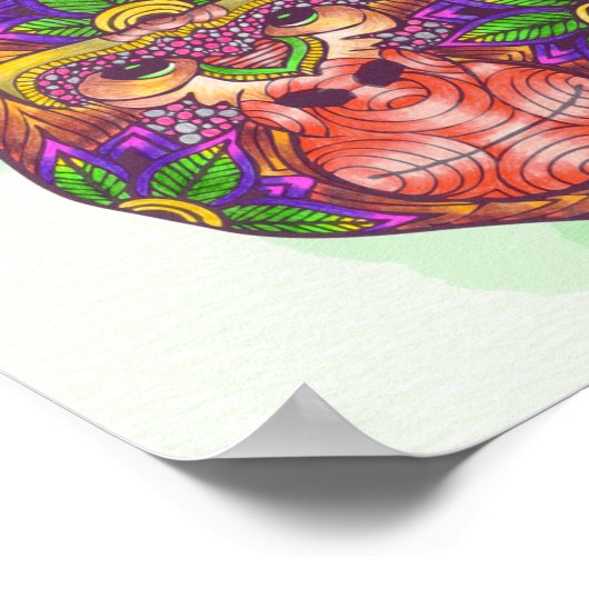 手色のゴリラ ポスター (角)