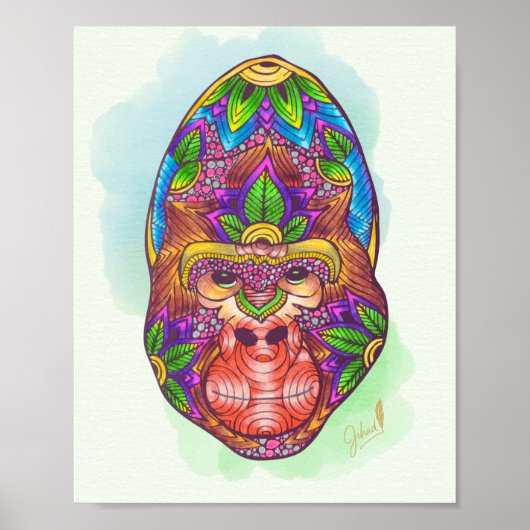 手色のゴリラ ポスター (正面)