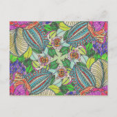 手色のサボテンファンキーの花 | ポストカード (正面)