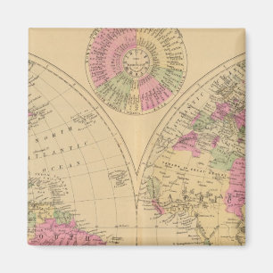 手色リソグラフ世界地図 マグネット