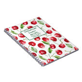 手色彩の鮮やかさくらんぼパーソナライズされたレシピ ノートブック (右側)