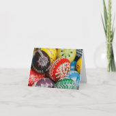 手色彩の鮮やかイースターエッグ空白のカード シーズンカード (正面)