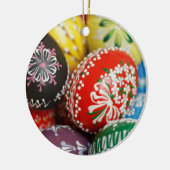 手色彩の鮮やかイースター卵 セラミックオーナメント (左)
