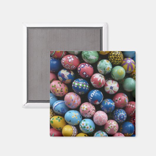 手色彩の鮮やかイースター卵 マグネット (正面/裏面)