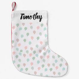 手色彩の鮮やかクリスマスパイン数々のコーン スモールクリスマスストッキング