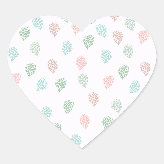 手色彩の鮮やかクリスマスパイン数々のコーン ハートシール (正面)