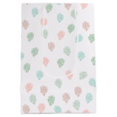 手色彩の鮮やかクリスマスパイン数々のコーン ミディアムペーパーバッグ (裏面)