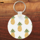 手色彩の鮮やかパイオン、水色の背景。 キーホルダー (正面)