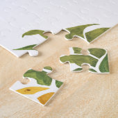 手色彩の鮮やかパイオン、水色の背景。 ジグソーパズル (側面)