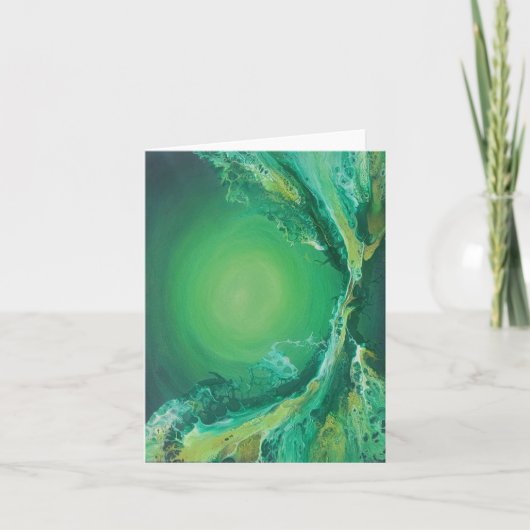 手色彩の鮮やかプリント固定カード サンキューカード (正面)