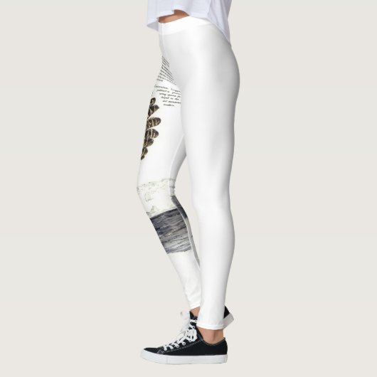 手色彩の鮮やかプリント絶滅危惧種フクロウレギンス レギンス (左)