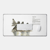 手色彩の鮮やかプリント絶滅危惧種ペンギンマウスパッド デスクマット (キーボード&マウス)