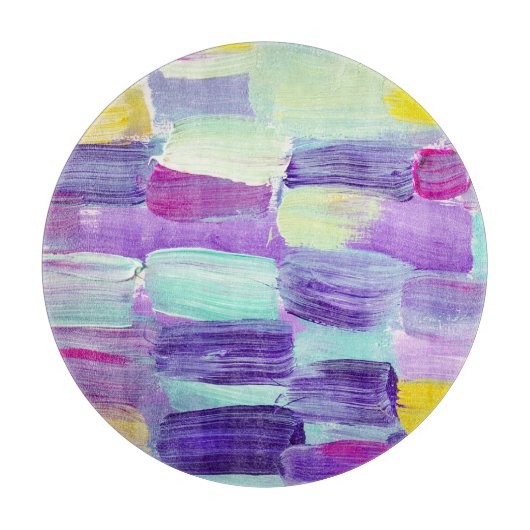 手色彩の鮮やか抽象芸術背景 カッティングボード (正面)