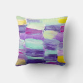 手色彩の鮮やか抽象芸術背景 クッション (裏面)